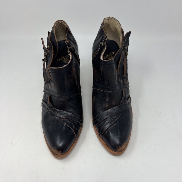 FREEBIRD BY STEVEN Gate Leather Ankle Boot Women’s Size 10 Boho Distressed Fall - Picture 10 of 12